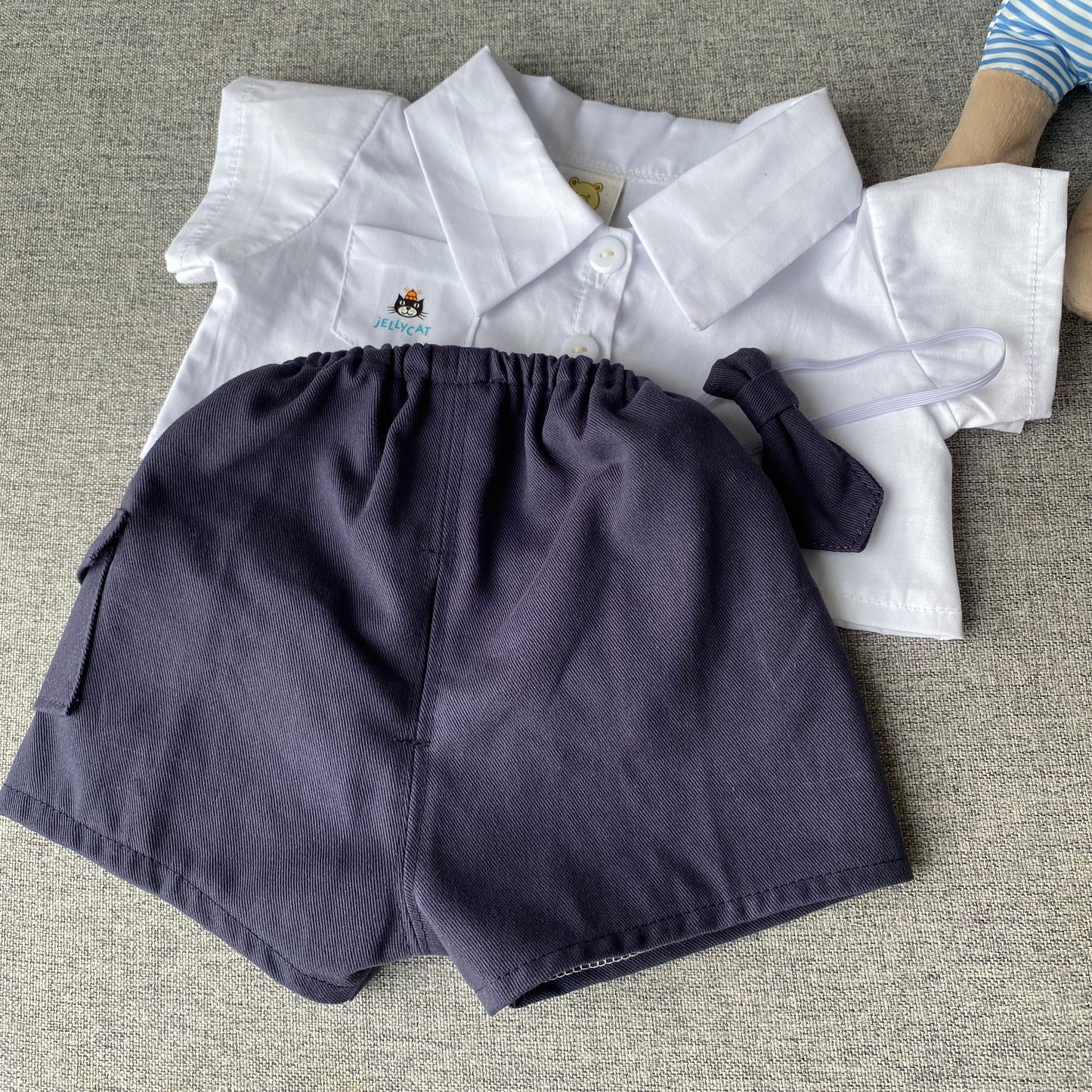 Handmade Cute Teddy Bear Shirt Uniform Outfit Set – Clothing Only, Plush Toy Not Included