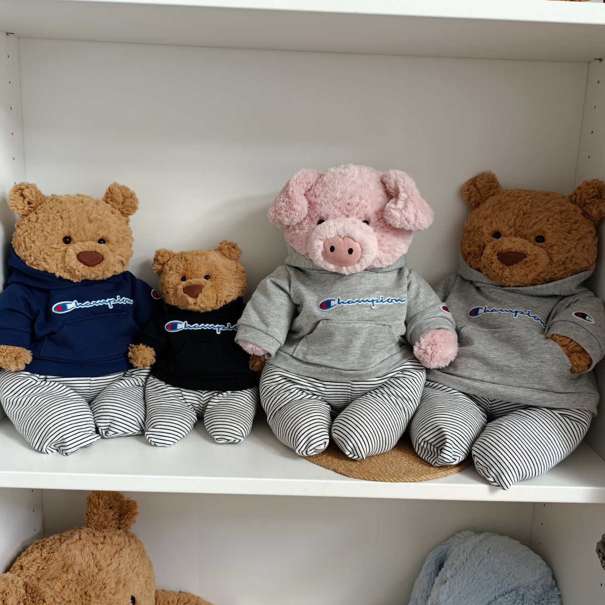 Handmade Cute Teddy Bear Hoodie Set – Plush Bear Outfit (Clothing Only)