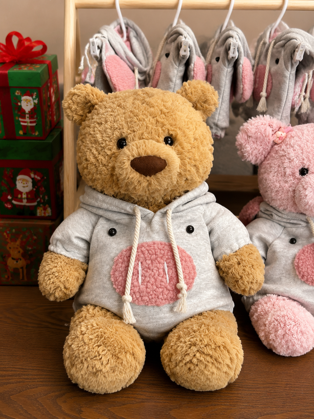 Cute Pig Plush Hoodie Jumpsuit Outfit – Handmade Stuffed Animal Clothes Only