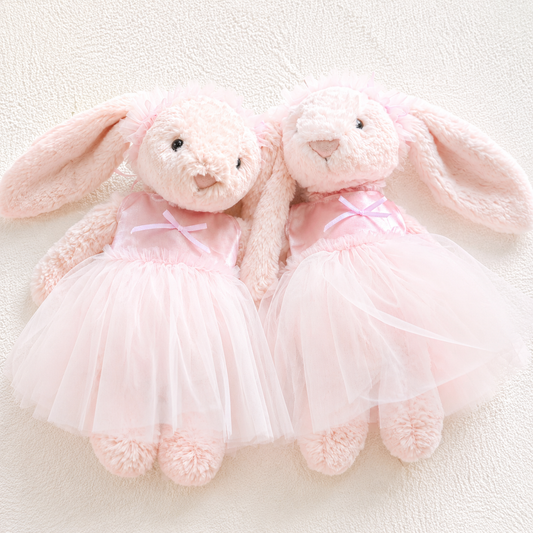 Handmade Bunny Tutu Dress Outfit for Plush Rabbit – Cute Princess Doll Clothes (Clothes Only)