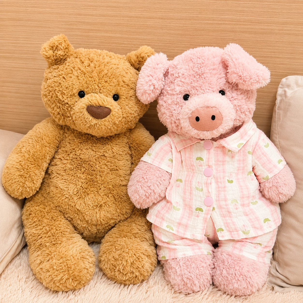 Handmade Cute Teddy Bear Pajama Set – Top & Shorts (Plush Toy Not Included)