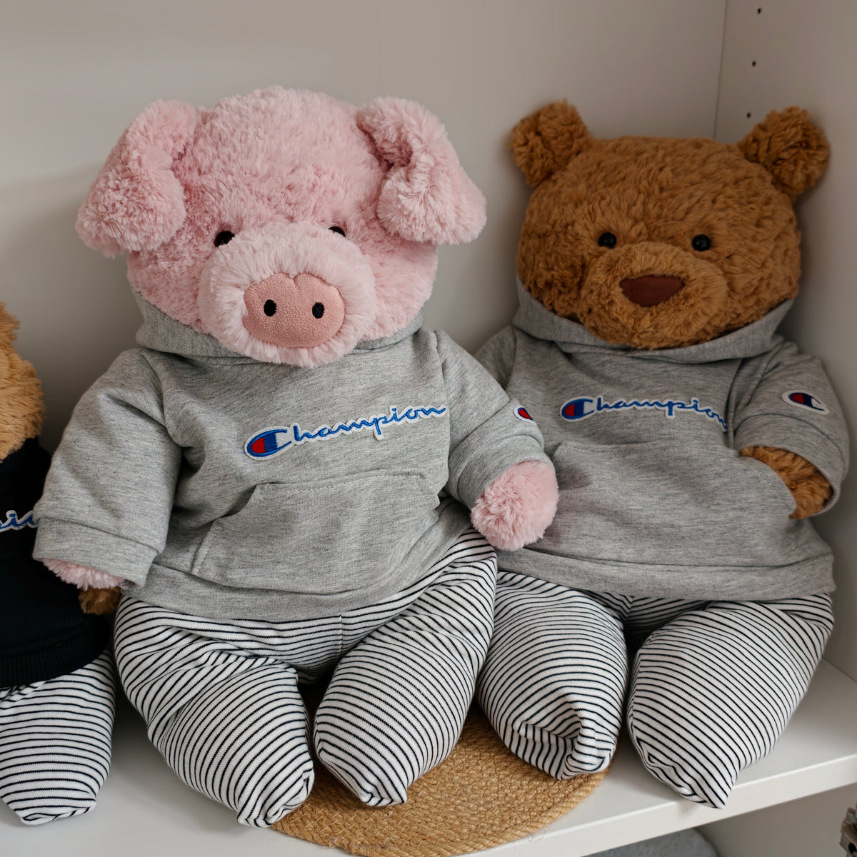 Handmade Cute Teddy Bear Hoodie Set – Plush Bear Outfit (Clothing Only)