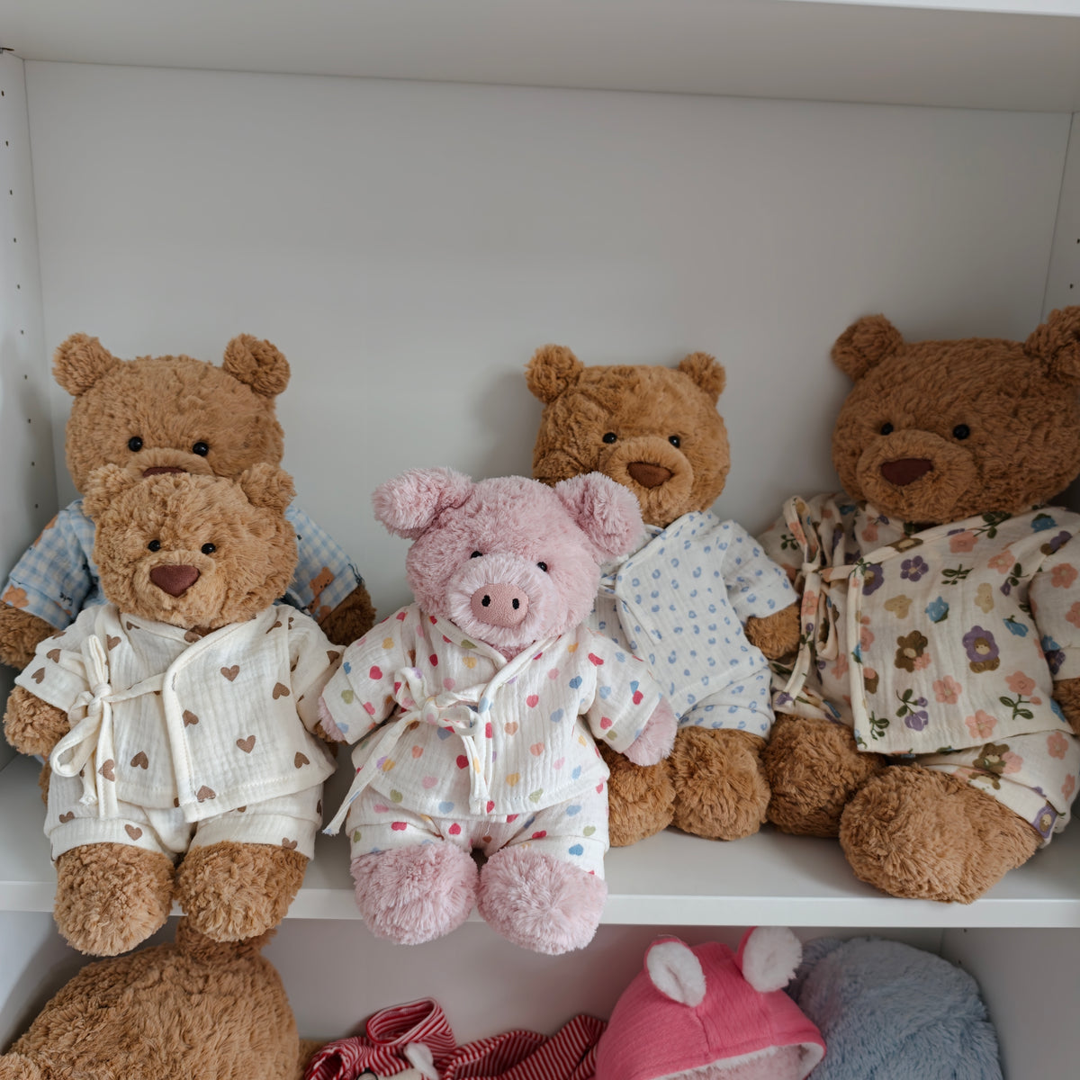 Handmade Cotton Pajama Set for Teddy Bears – Cozy Sleepwear (Clothing Only)