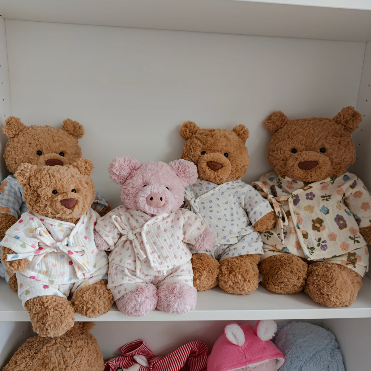 Handmade Cotton Pajama Set for Teddy Bears – Cozy Sleepwear (Clothing Only)