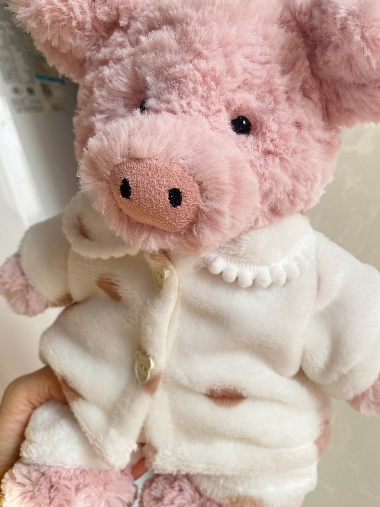 Handmade Teddy Bear Pajama Set with Brown Polka Dots & Bear Buttons | Cozy Plush Bear Clothes Only