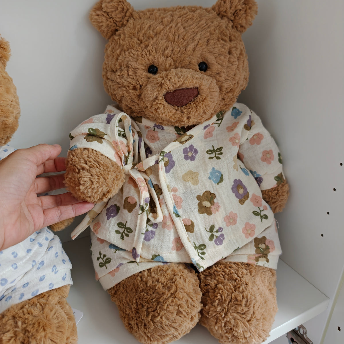 Handmade Cotton Pajama Set for Teddy Bears – Cozy Sleepwear (Clothing Only)