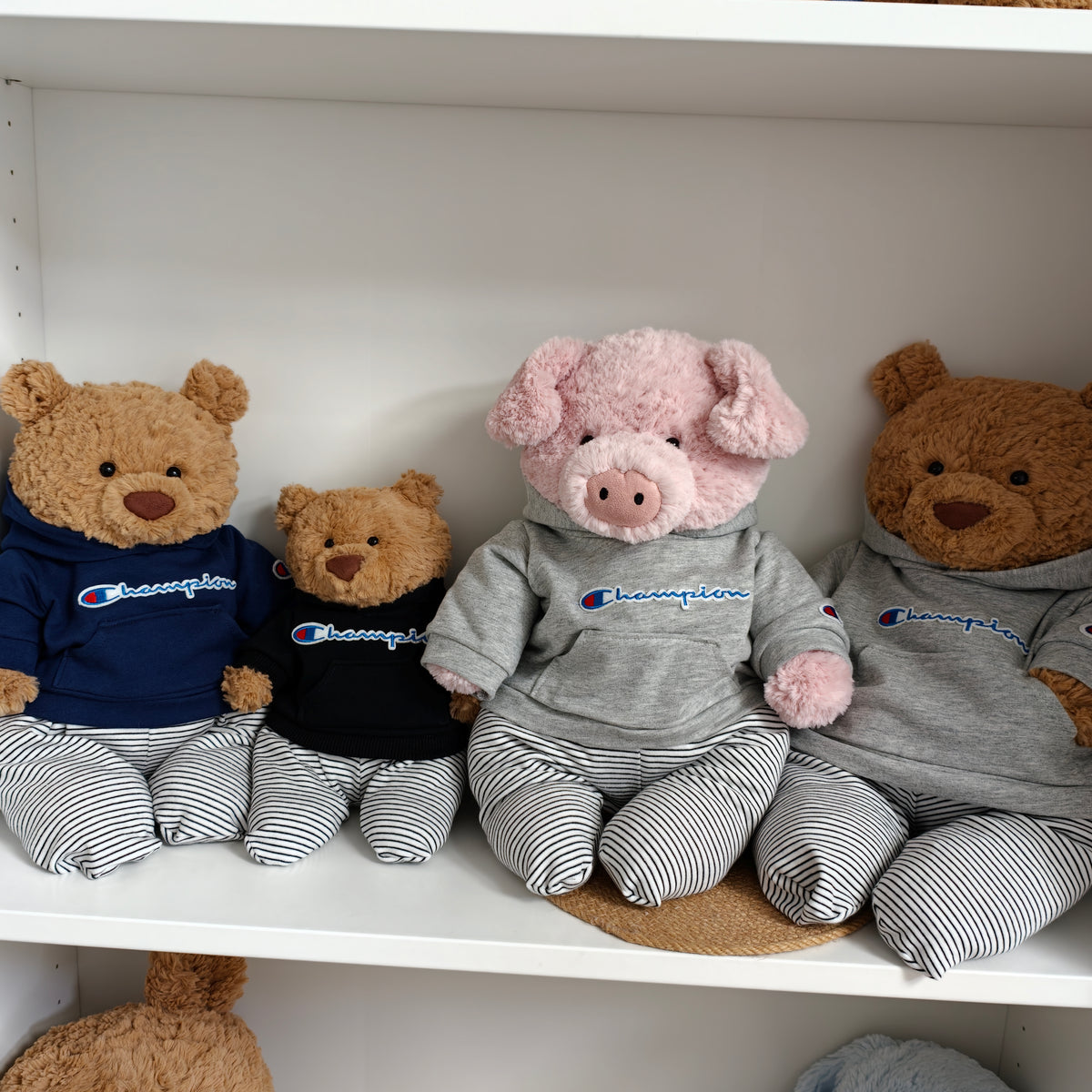 Handmade Cute Teddy Bear Hoodie Set – Plush Bear Outfit (Clothing Only)