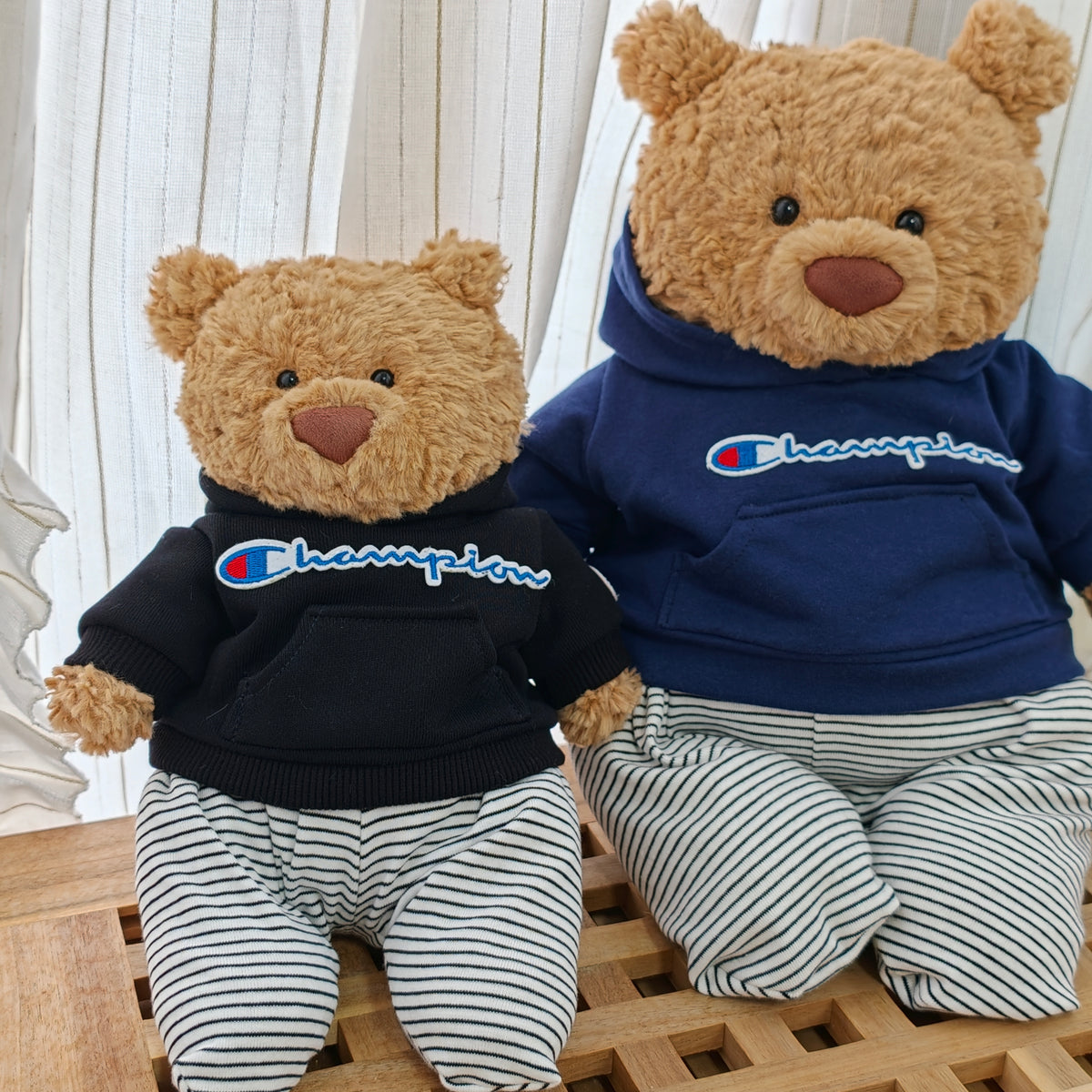 Handmade Cute Teddy Bear Hoodie Set – Plush Bear Outfit (Clothing Only)
