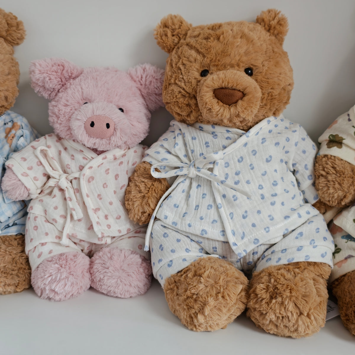 Handmade Cotton Pajama Set for Teddy Bears – Cozy Sleepwear (Clothing Only)